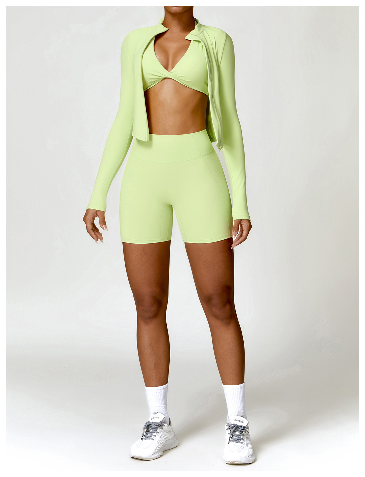 Women's Yoga Workout Gear Top & Shorts Bodycon